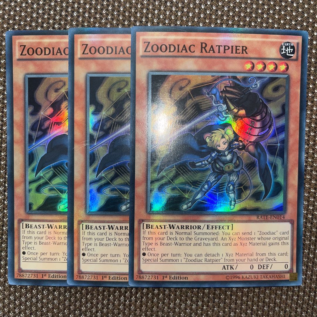 Yu-Gi-Oh Zoodiac Ratpier EU Version (English) Super 1st 3 copies