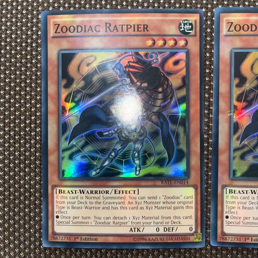 Yu-Gi-Oh Zoodiac Ratpier EU Version (English) Super 1st 3 copies
