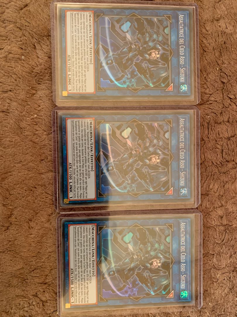 Sentouhime Shizuku, Italian edition, Super 3-card set.