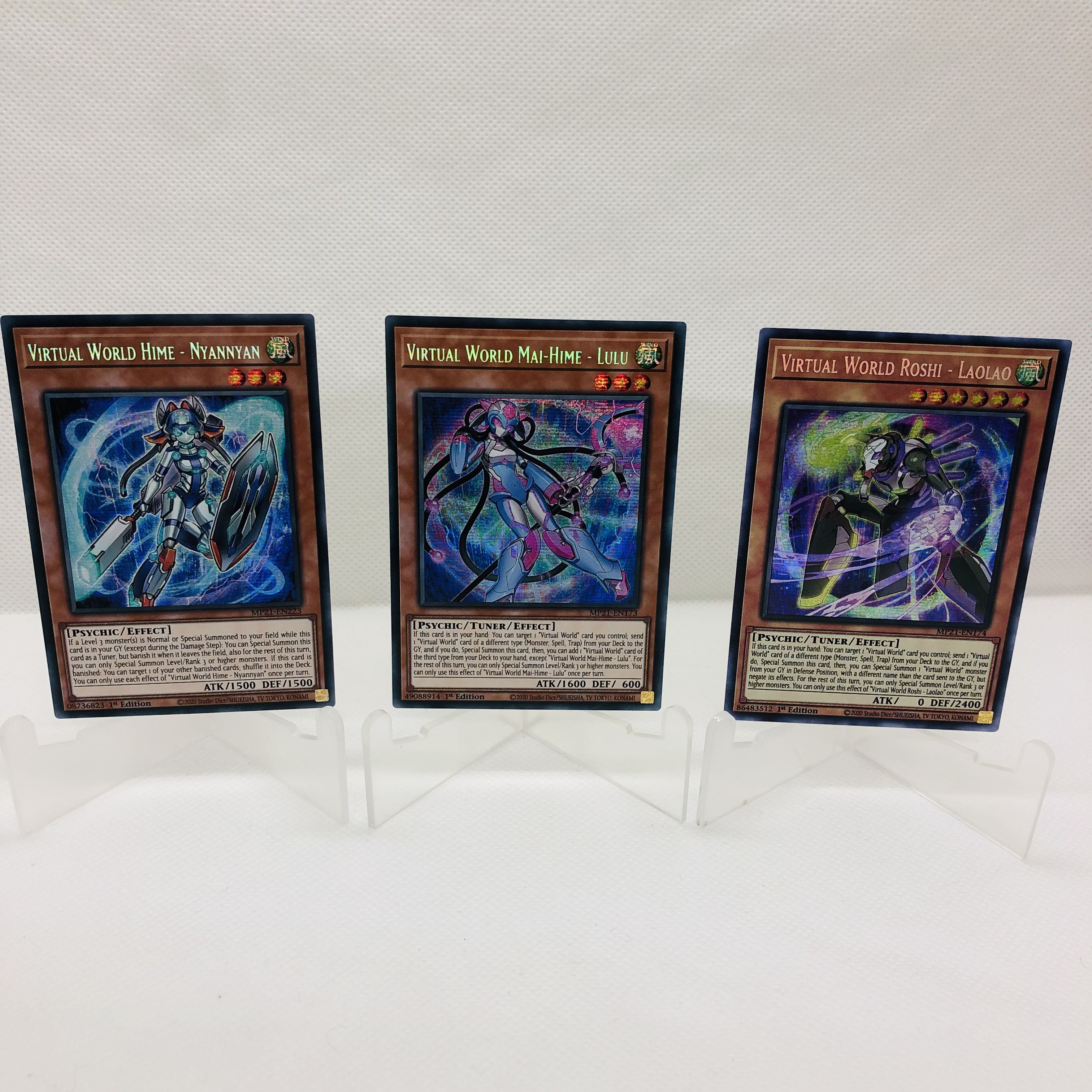 Yu-Gi-Oh! English Virtual World Roshi - Laolao Virtual World Hime - Nyannyan Virtual World Mai-Hime - Lulu 1 each