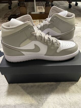 NIKE Air Jordan 1 Mid Linen 27cm 27cm