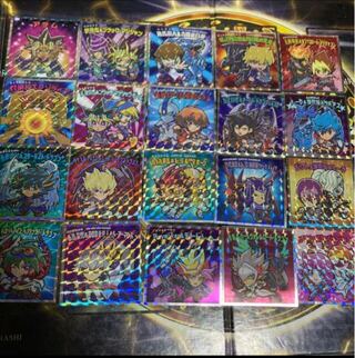 遊戯王マンチョコ　完全未開封 第一弾 遊戯王マンチョコのオマケシール20種類まとめ！開封して