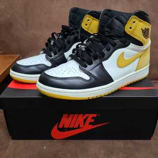 Nike Air Jordan 1 Retro High OG Black Toe Yellow Oakle 26.5cm