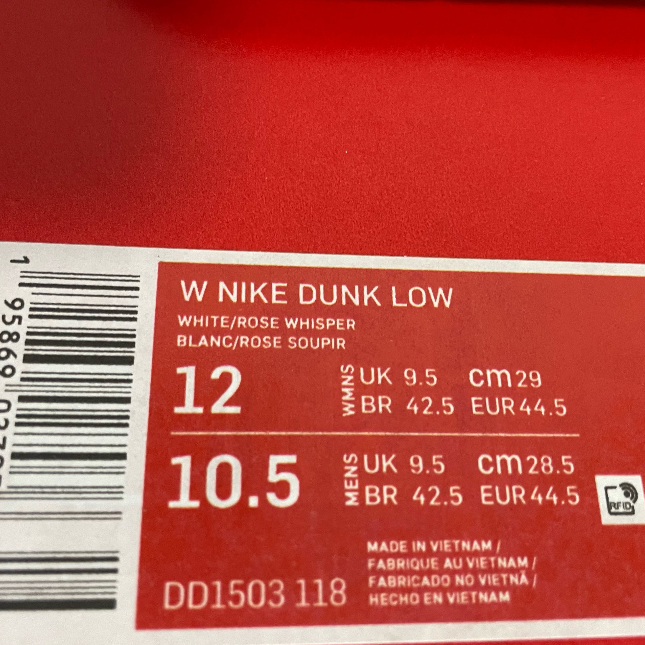 Nike WMNS Dunk Low Rose Whisper 29cm 29cm