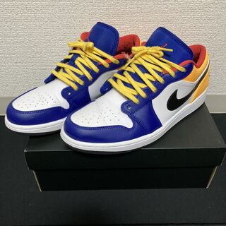 NIKE AJ1 LOW "WHITE/NAVY/YELLOW" 28cm