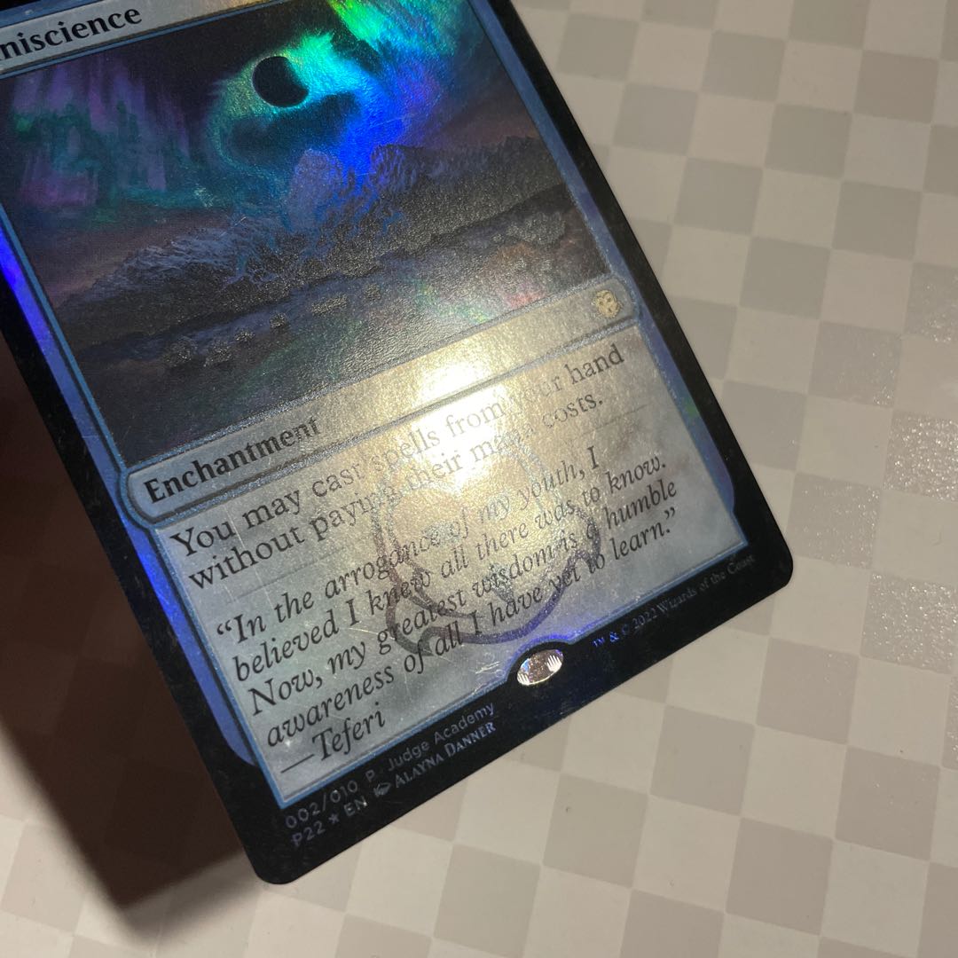 MTG foil English Omniscience Judge Promo (3)