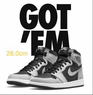 New never worn] 28.0cm black tagged NIKE Air Jordan 1 HIGH Shadow 2.0 28cm