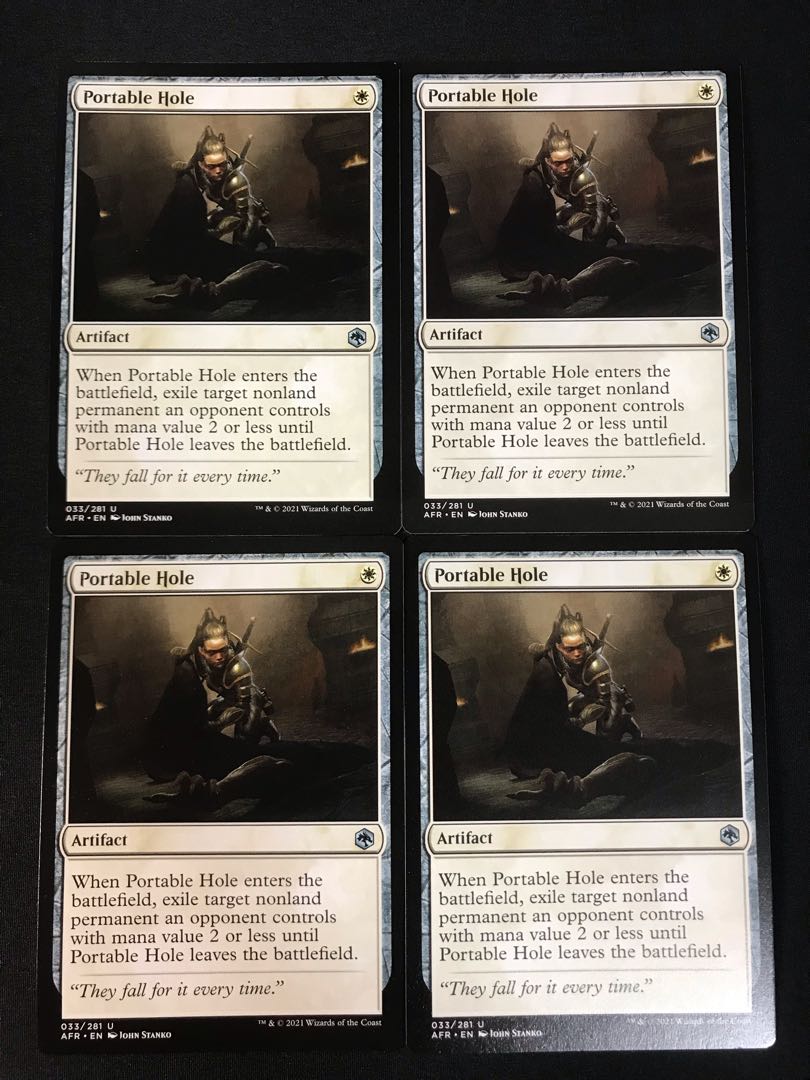 MTG Portable Hole/Portable Hole 4 English language cards Near Mint