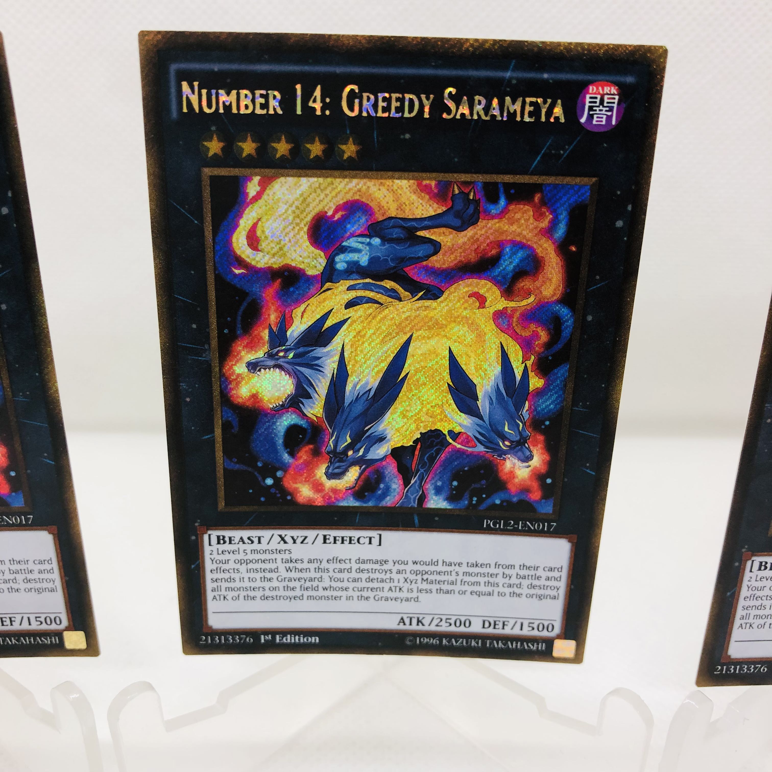 Yu-Gi-Oh! English No. 14 Greed's Salamaya Gold Secret Rare 3 copies