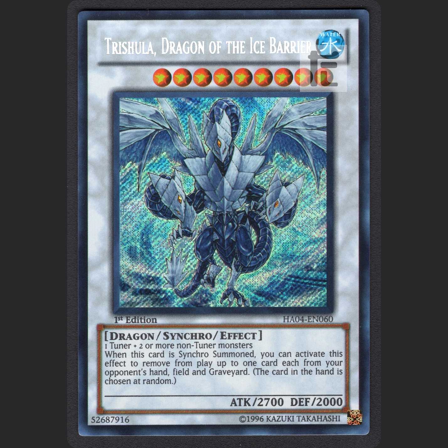 Ice Barrier Dragon Trishula English [Near] Secret 1st/Managed by MY0194