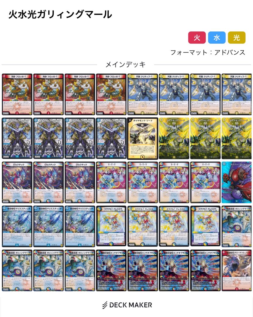 火水光ガリィングマール　デッキ