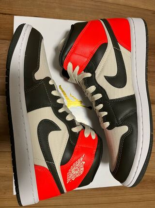 NIKE Air Jordan 1 Mid "Light Orewood Brown "New 28cm