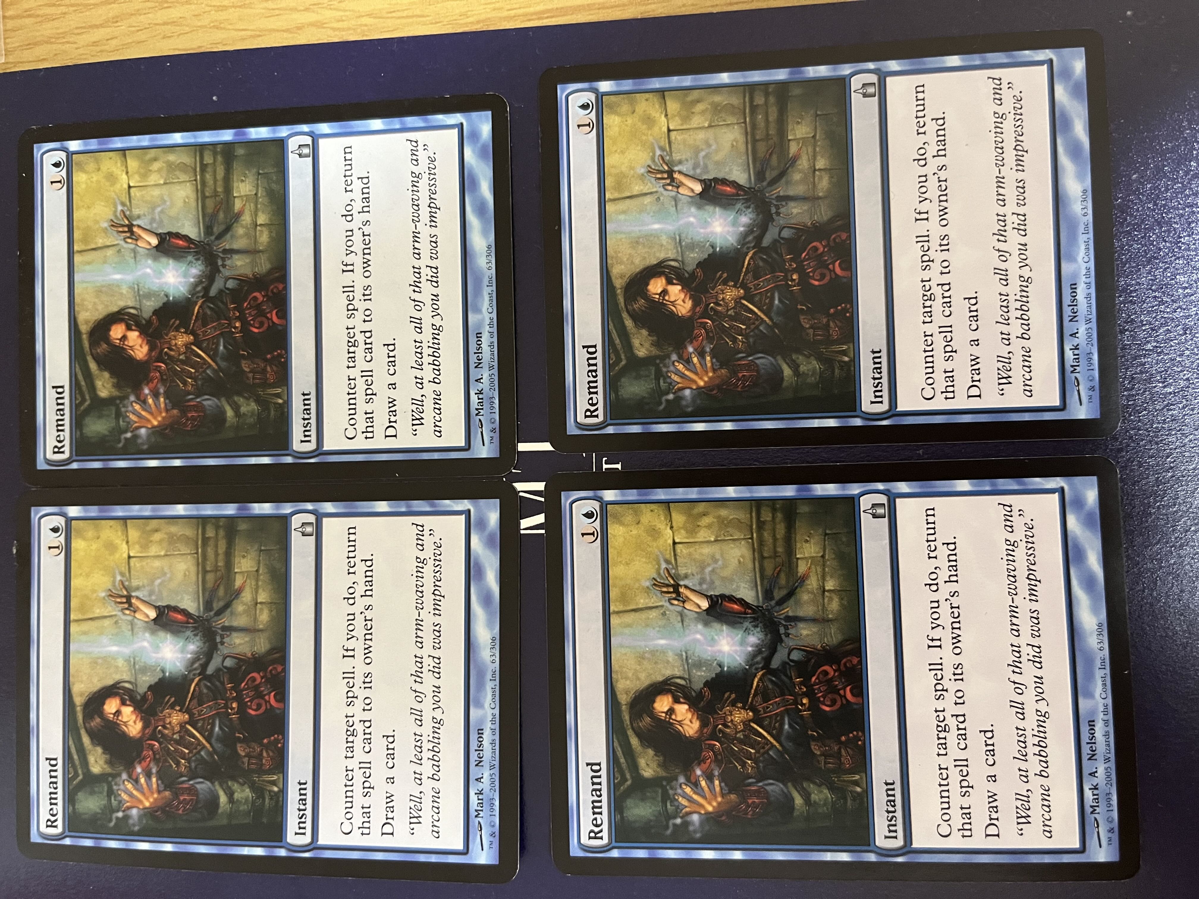 Remand Uncommon 63/306 Ravnica: City of Guilds Set of 4 for play