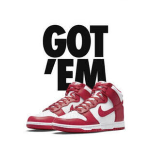 Dunk High Championship White and Red 27cm