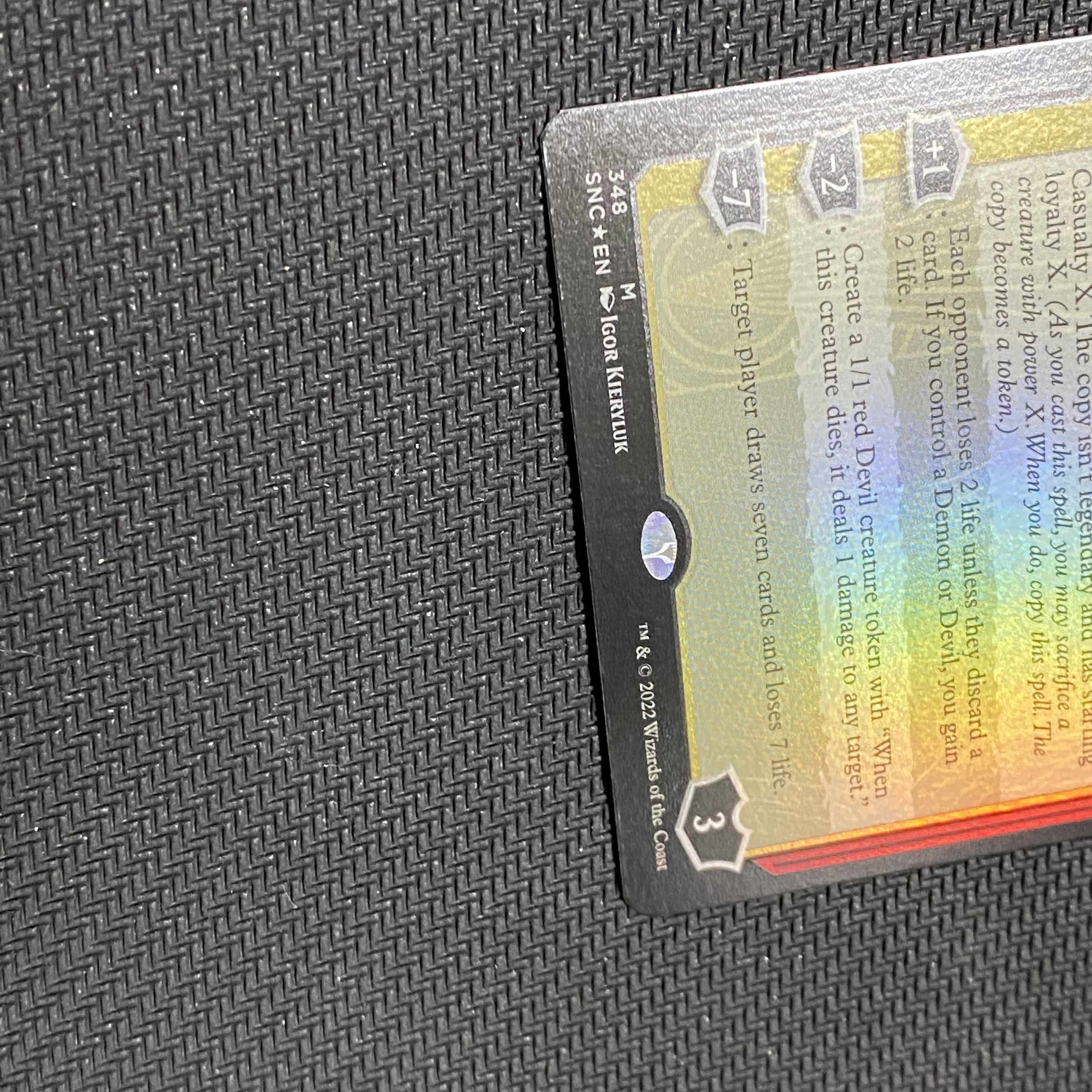 Turn Against What, of Nixi Squirrel foil showcase Art Deco English edition