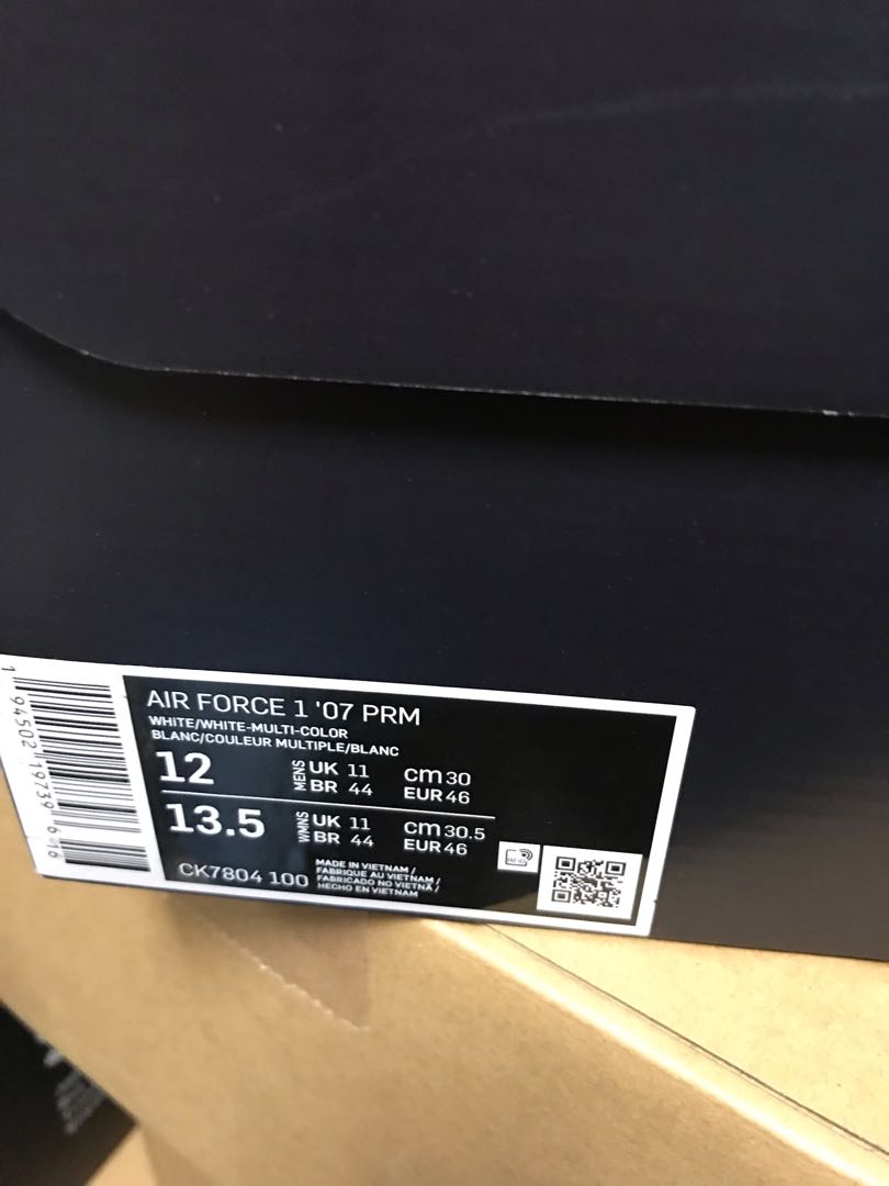 NIKE AIR FORCE 1 ’07 PRM WHITE/WHITE 30cm