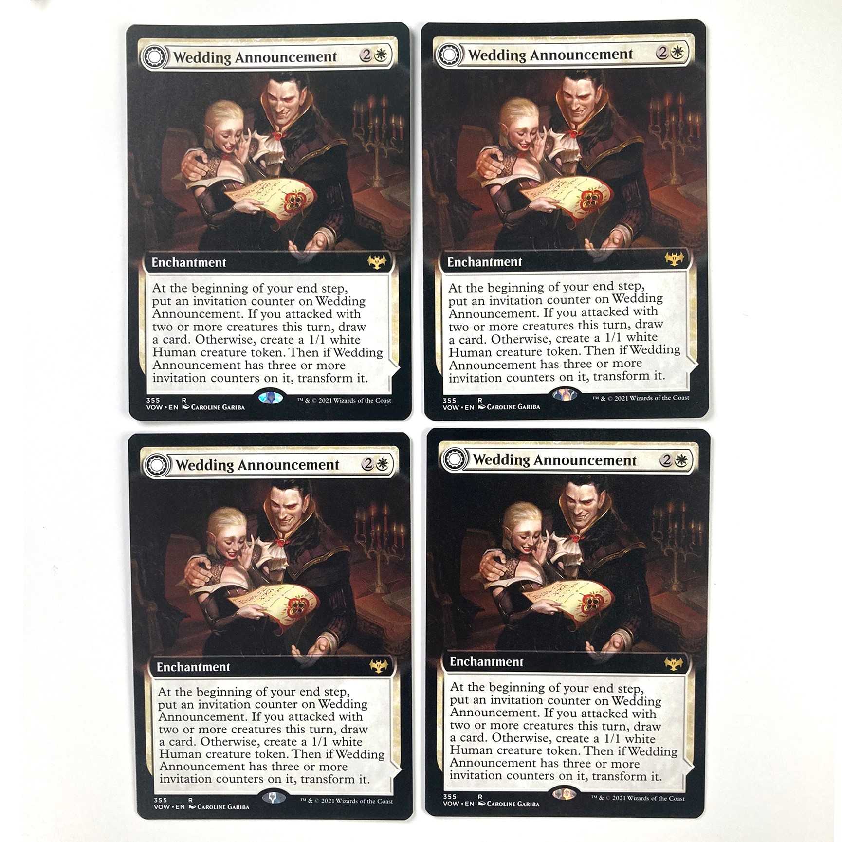 English Wedding Announcement Extended Art 4 sheets