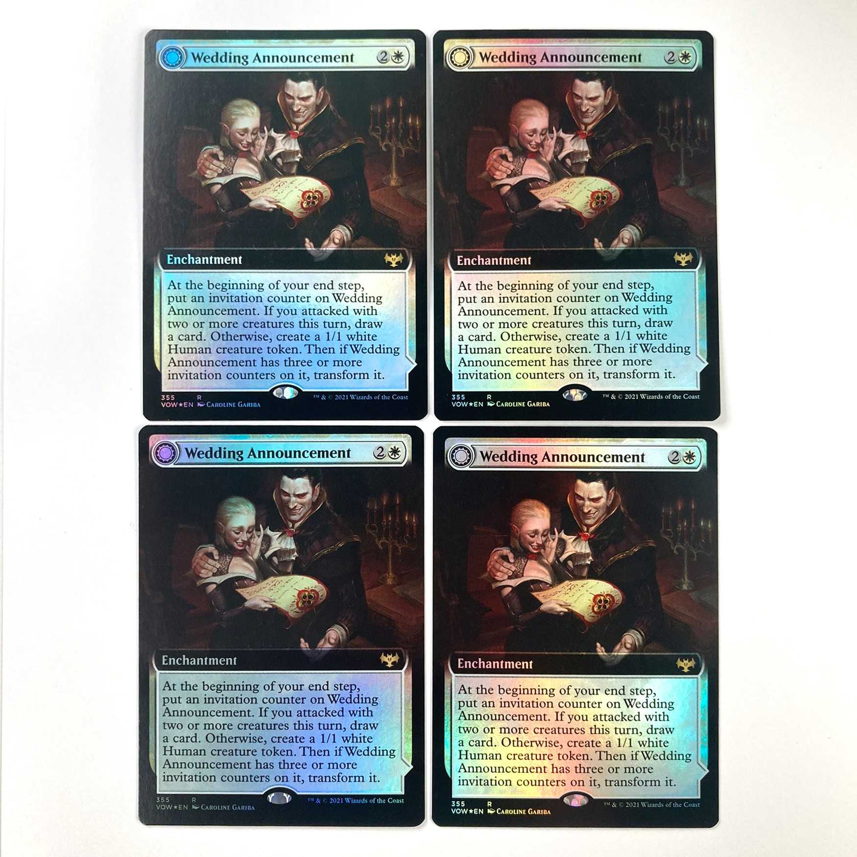 English Wedding Announcement Expanded Art Foil 4 copies