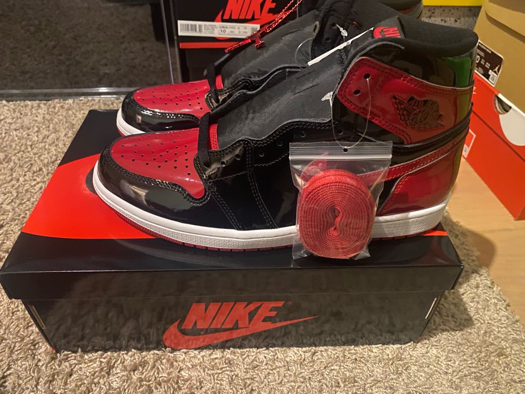Nike AJ1 High OG Patent Bred 28.5cm