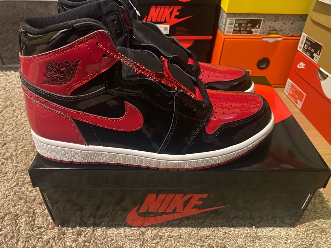 Nike AJ1 High OG Patent Bred 28.5cm