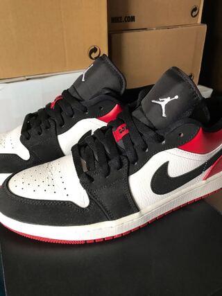 nike air jordan 1 low black toe 28cm