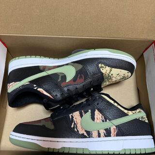 NIKE DUNK LOW SE "BLACK MULTI CAMO" 27.5cm