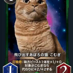 飛び出すあぽろの猫 こむぎ x2枚セット