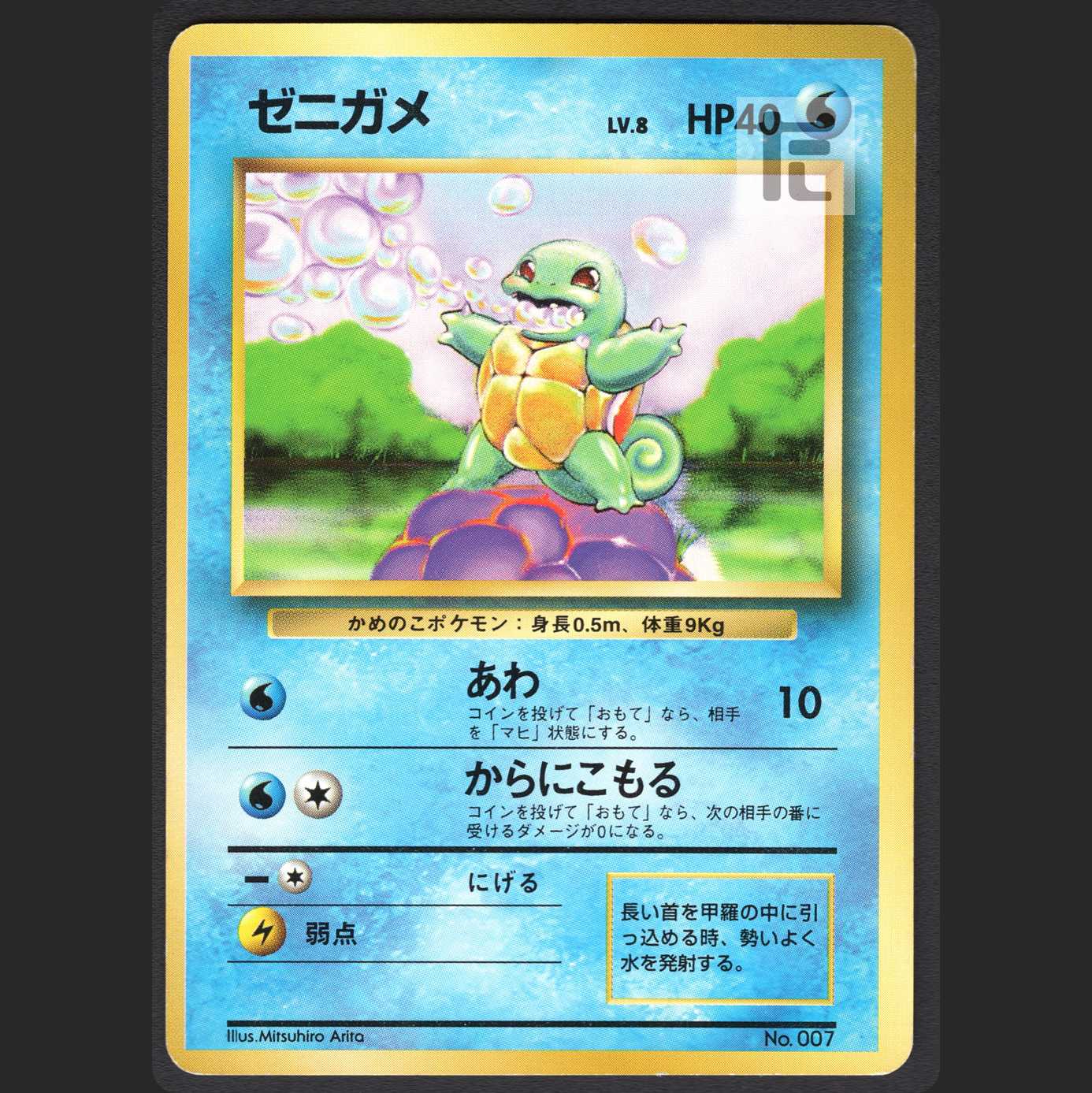 Squirtle LV.8 [Excellent] old back, unmarked/managed by MP0981