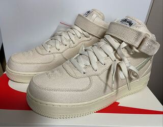 Stussy Nike Air Force 1 Mid Fossil Stone 25.5cm