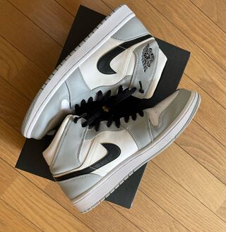 Air Jordan 1 MID Light Smoke Gray 27.5cm