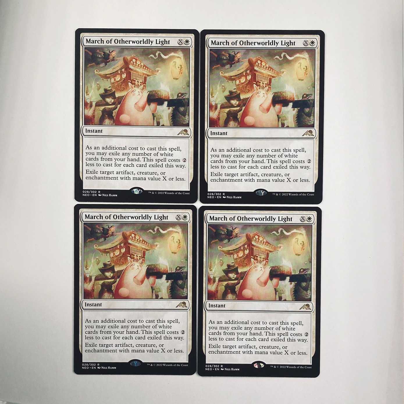 March of the Underworld Lights Rare 28/302 Kamigawa: The Shining World English 4-card set