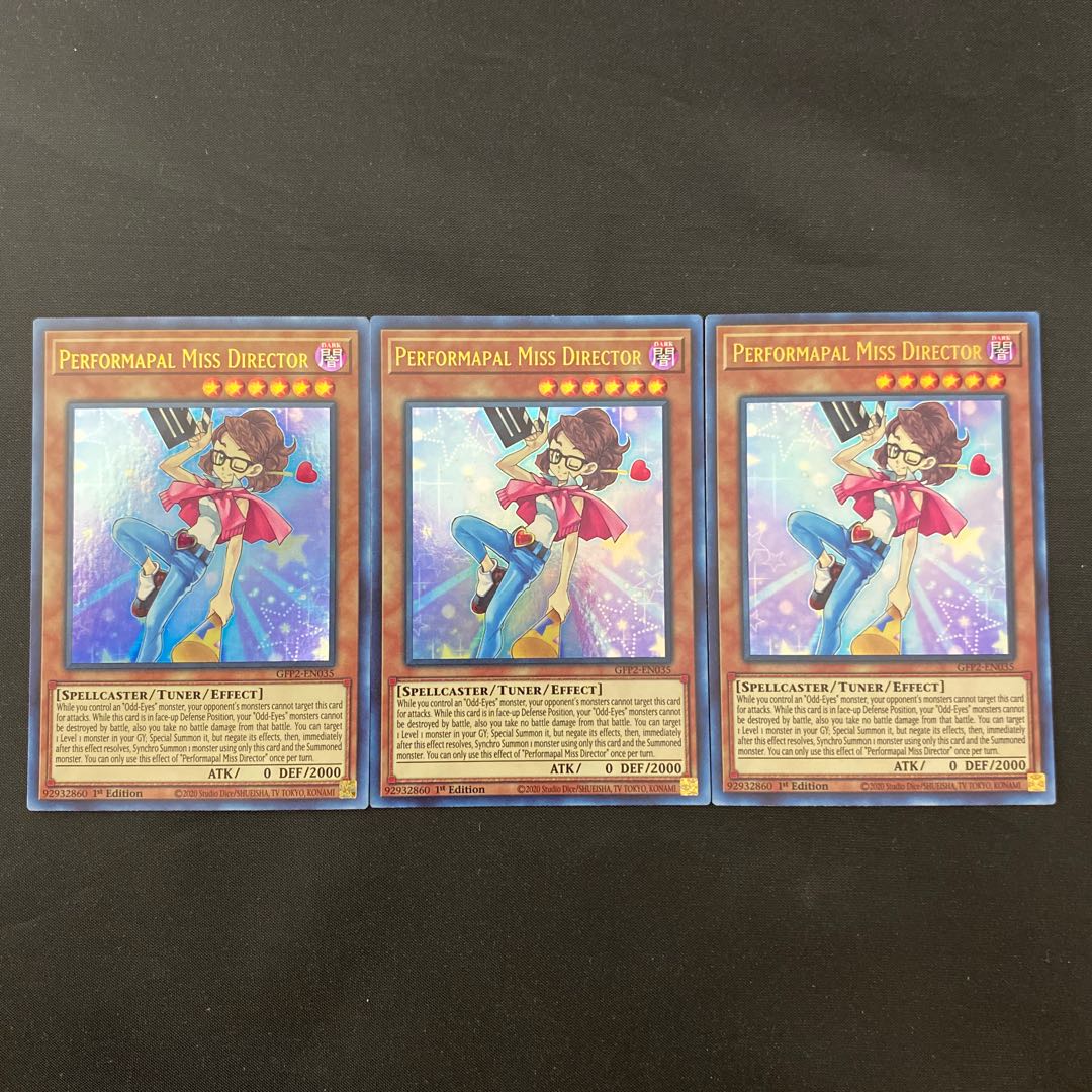 遊戯王 英語版 EM ミス・ディレクター 3枚セット GFP2