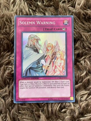 Solemn Warning Super Rare English