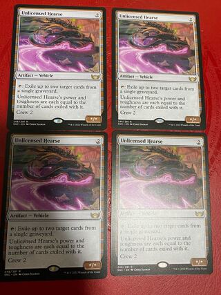 Unauthorized hearse English 4 copies