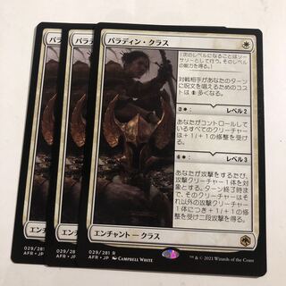 パラディン・クラス　3枚