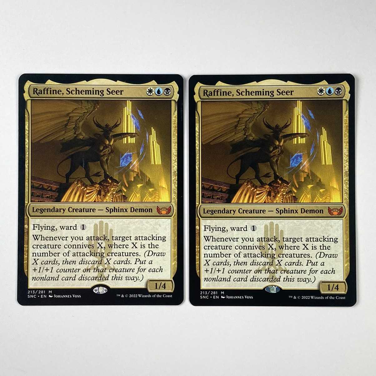 Machinate seer, Rafine Myth Rare 213/281 New Capena Street Corner English 2 copies