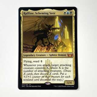 Machinate seer, Rafine Myth Rare 213/281 New Capena Street Corner English EX