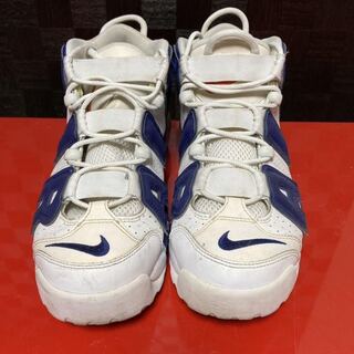 ナイキ　モアテン モアアップテンポ ホワイト　ブルー　スニーカー　26.5 26.5cm