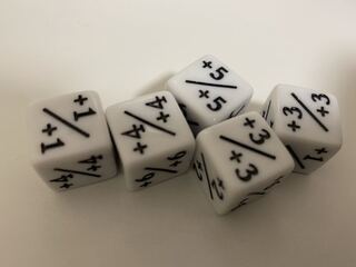 ＋1/＋1修正　 ダイス　カウンター 白5個