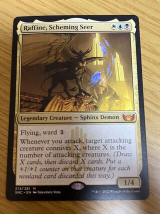 策謀の予見者、ラフィーン 神話レア 213/281 ニューカペナの街角 4枚まで