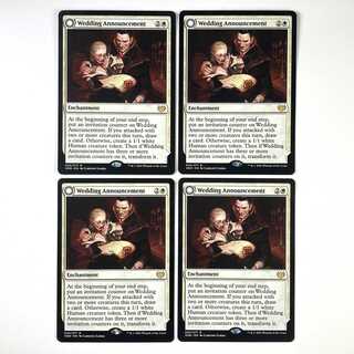 English Wedding Announcement set of 4