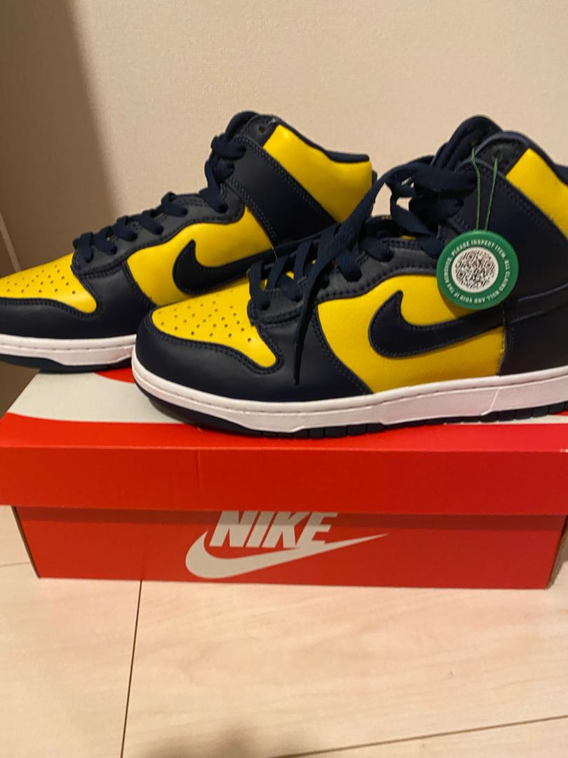 nike dunk high "michigan" 2020 27cm