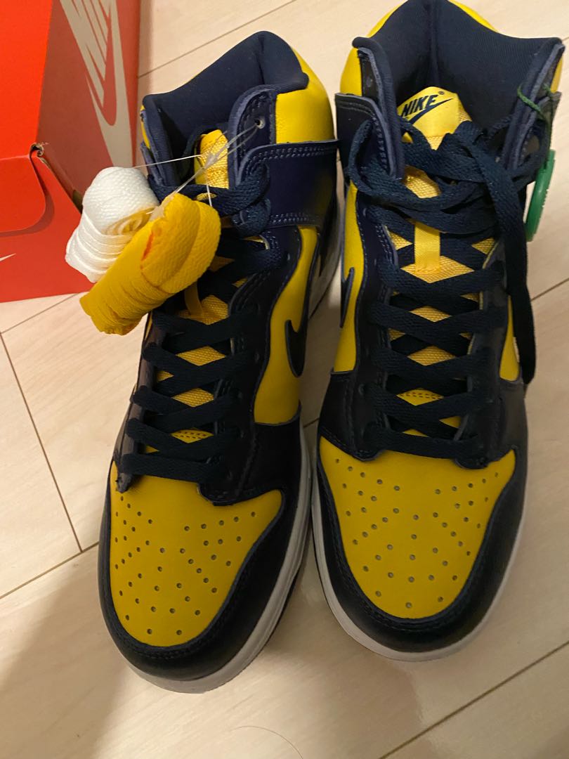 nike dunk high "michigan" 2020 27cm
