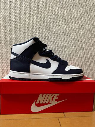 NIKE DUNK HIGH CHAMPIONSHIP NAVY ナイキ　ダンク　＋KIXSIX シューレース 28.5cm