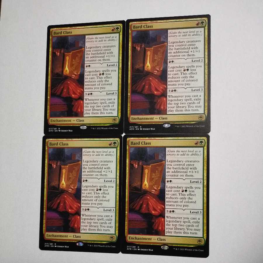 (Set of 4) MTG Bard Class/Bard Class English