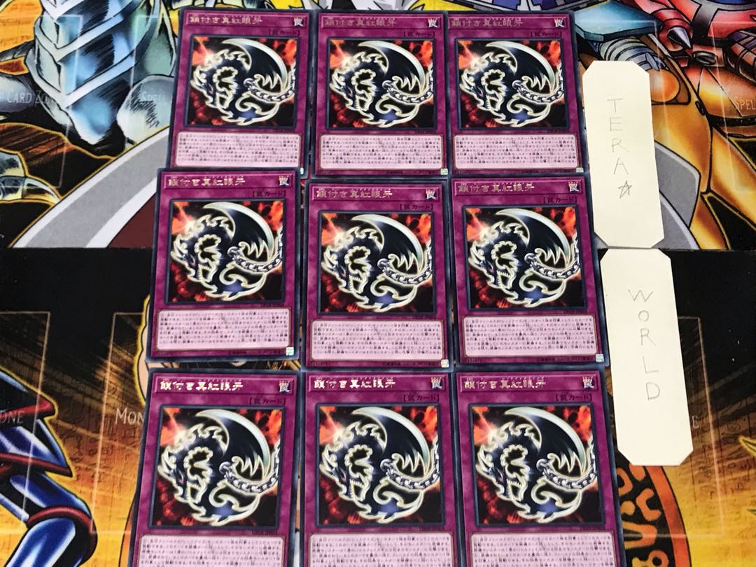 鎖付き真紅眼牙 3 レア 9枚セット てら