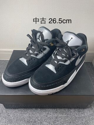 中古 ナイキ エアジョーダン3 ブラックセメント ティンカー 26.5cm 26.5cm