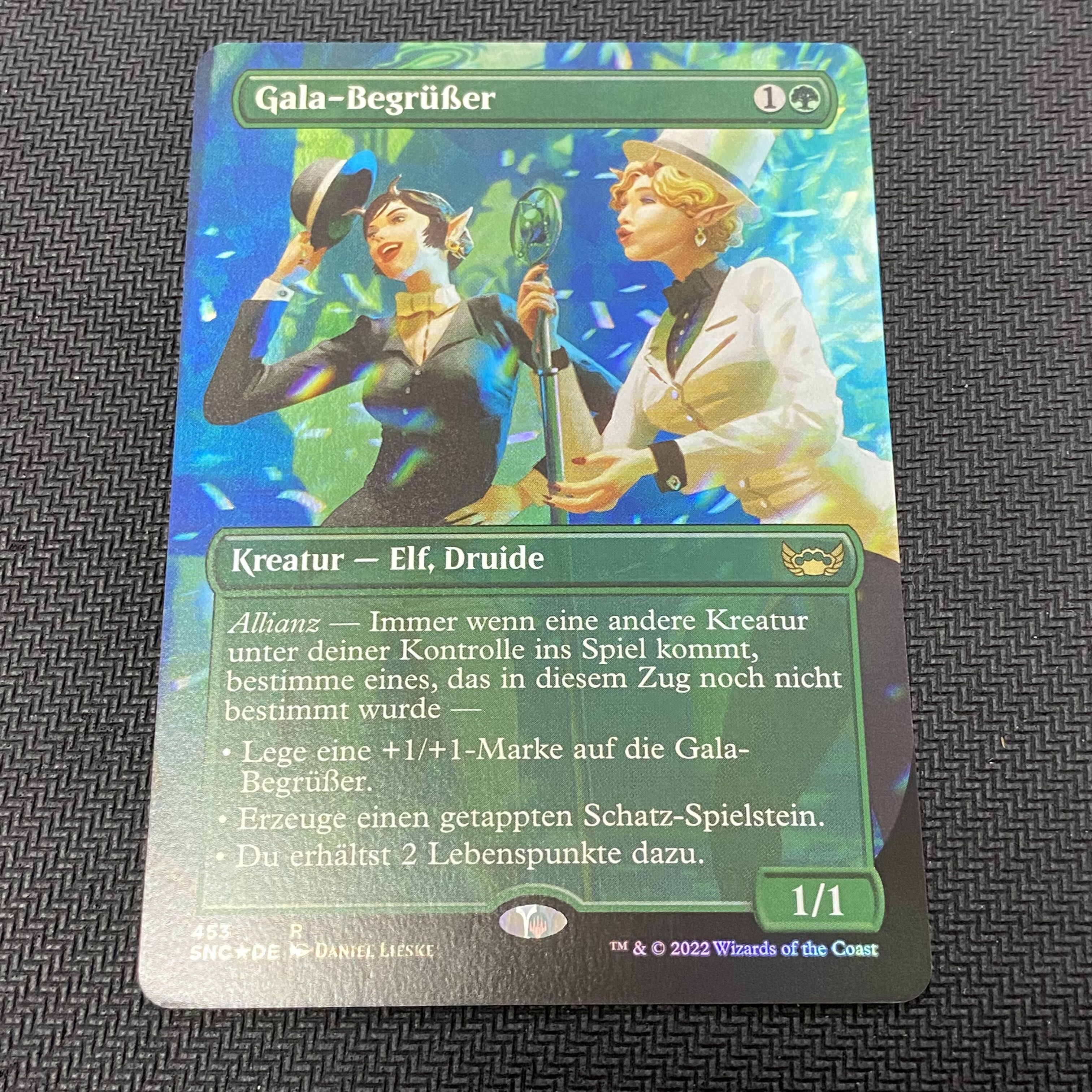 Festive welcome Doitsu language foil promo box topper