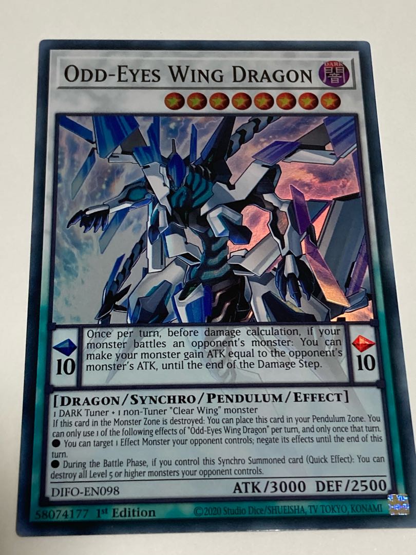 Odd-Eyes Wing Dragon, the Supreme White Dragon English EU edition