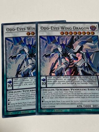 Odd-Eyes Wing Dragon, High King White Dragon, English EU Edition 2 copies